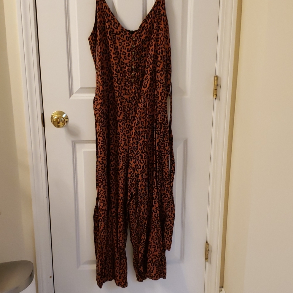 Animal print romper
